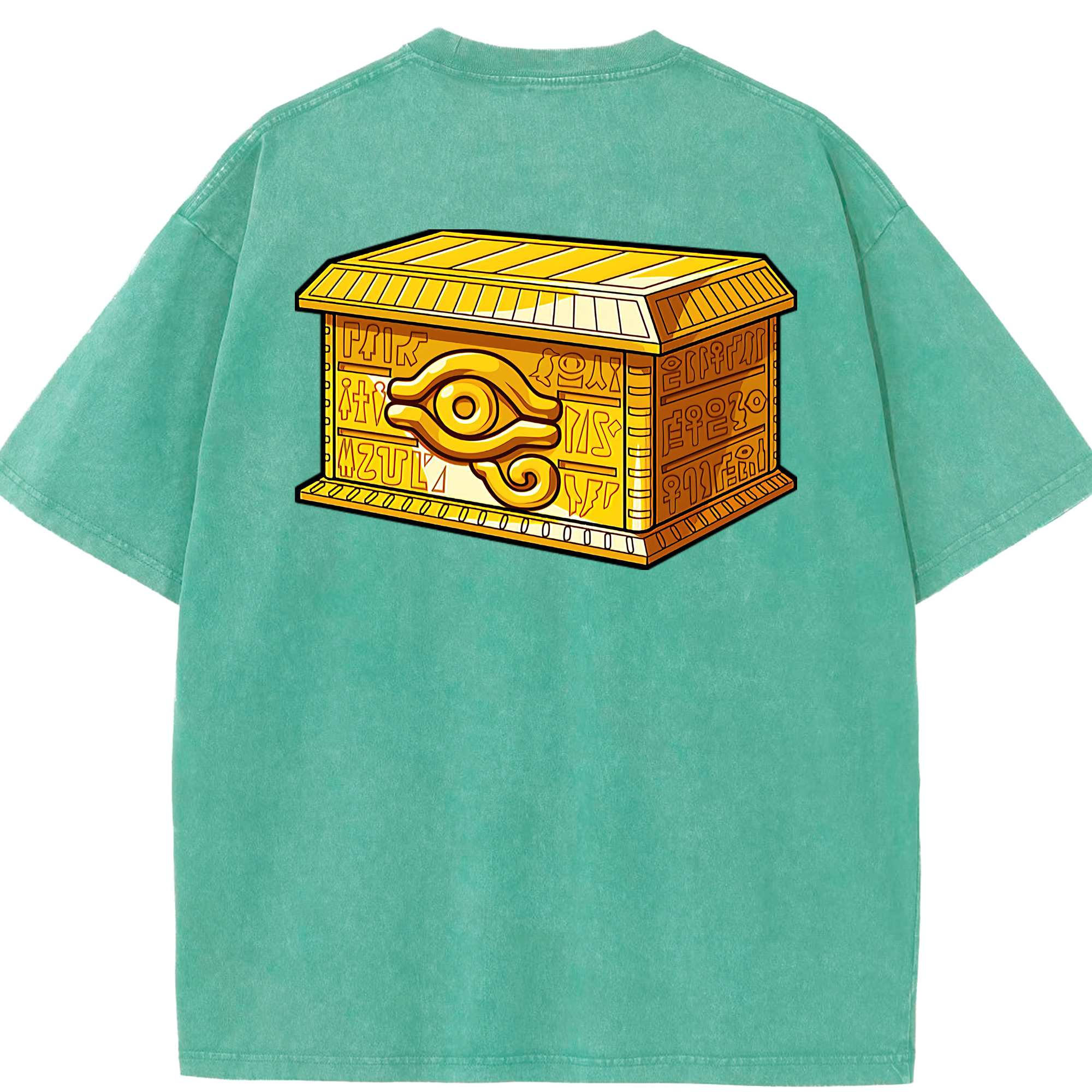 （画像用） 遊☆戯☆王 Yu-Gi-Oh! 綿100% ヴィンテージ風 半袖Tシャツ（背面プリント）